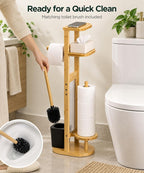 Homde Toilet Paper Holder Set: Storage for 4 Rolls and 2 Packs - 5-Homde