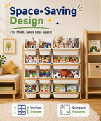 Homde Kids Toy Storage Organizer: 4-Tier Organized Shelf for Playroom - 8-Homde