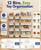 Homde Kids Toy Storage Organizer: 4-Tier Organized Shelf for Playroom - 5-Homde